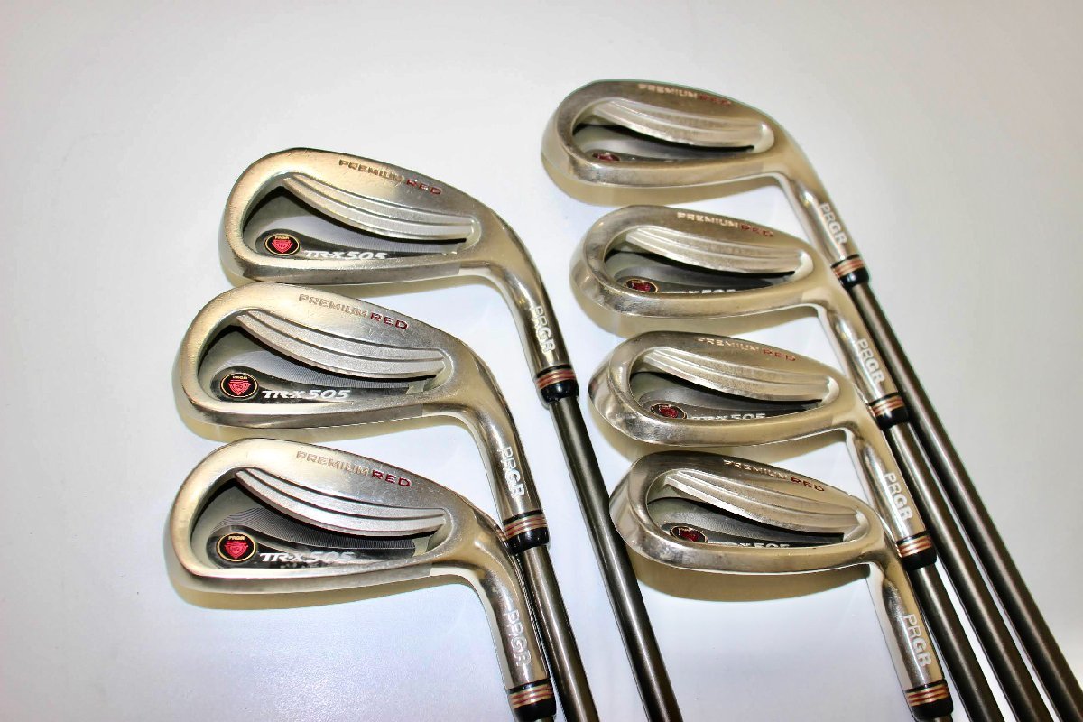 1円スタート】9H2741 PRGR プロギア TTR-X 505 PREMIUM RED アイアン 5，6，7，8，