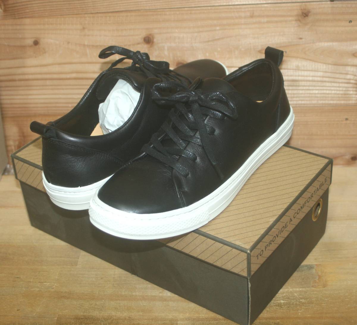 送料無料/新品☆ 希少サイズ 本革 レザースニーカー カジュアルスニーカー en bridge EBC-889 (エンブリッジ)