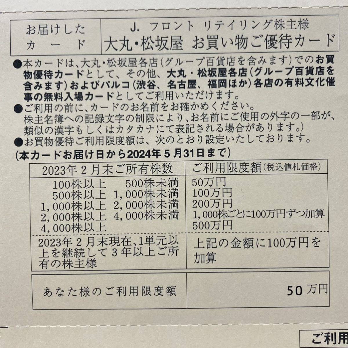 匿名・送料無料Jフロントリテイリング 株主優待券 10%割引 利用 匿名・送料無料Jフロントリテイリング 株主優待券 10%割引 利用