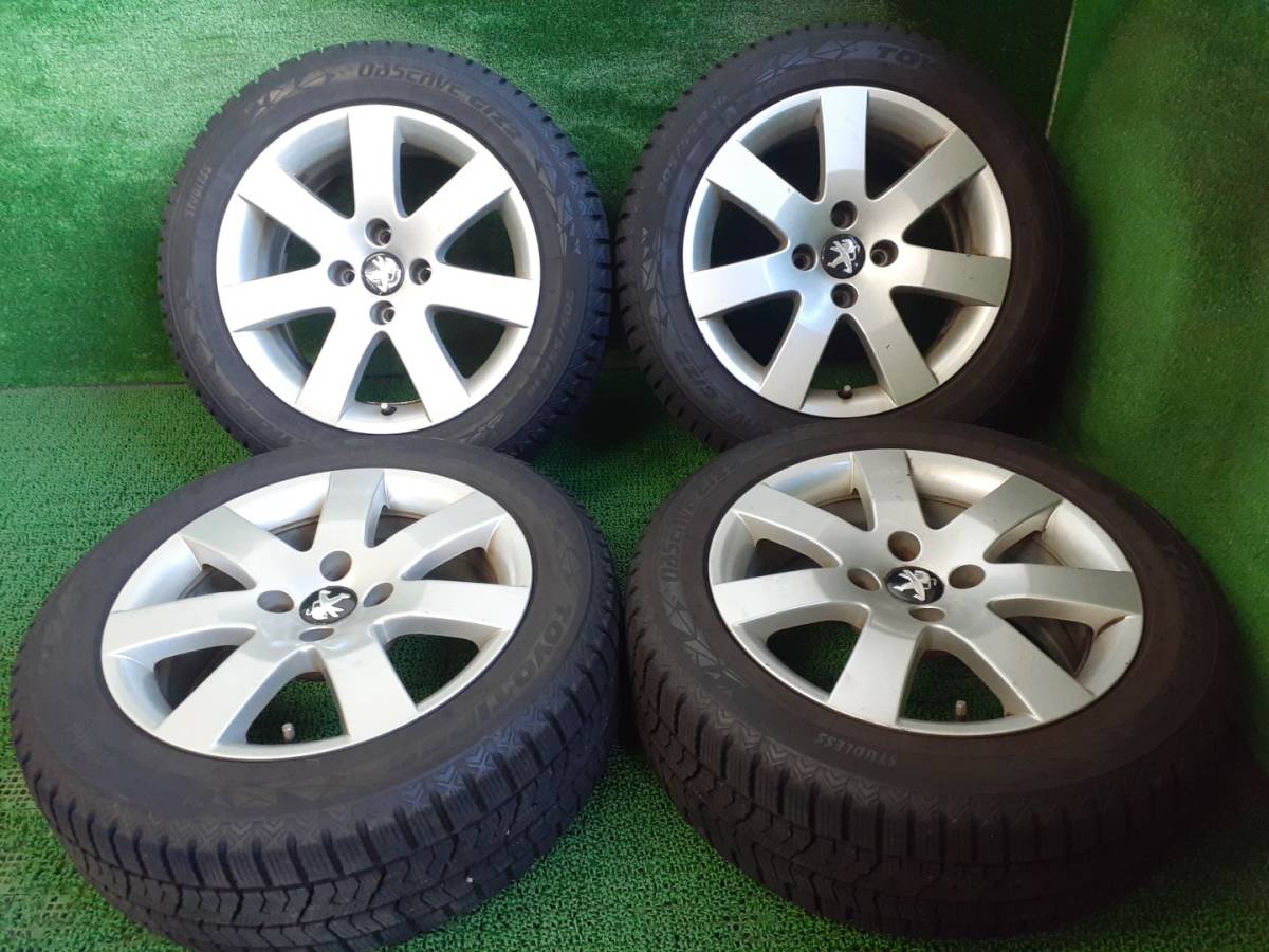  溝有 トーヨー OBSERVE GIZ2 205/55R16 プジョーホイールセット 308 売切(スタッドレスタイヤ)｜売買されたオークション情報、yahooの商品情報をアーカイブ公開 - オークファン 4穴
