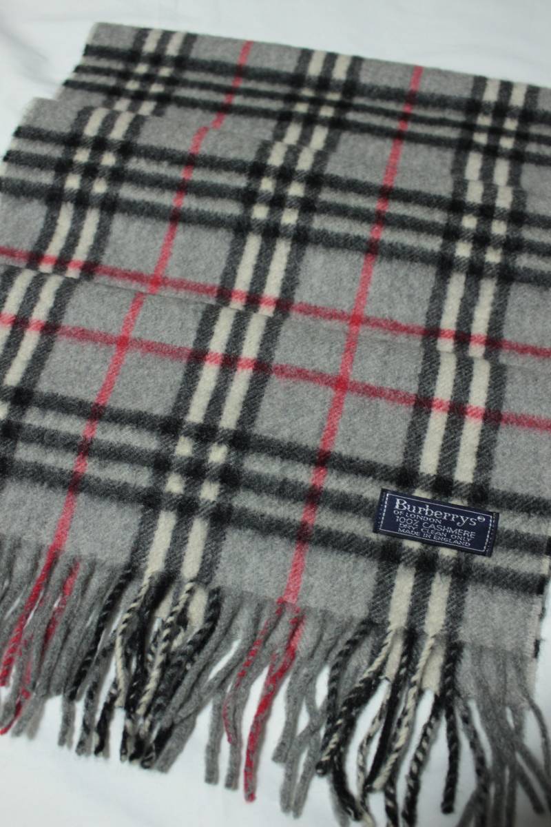 L025 カシミヤ100 バーバリー BURBERRYS カシミヤマフラー ノバ