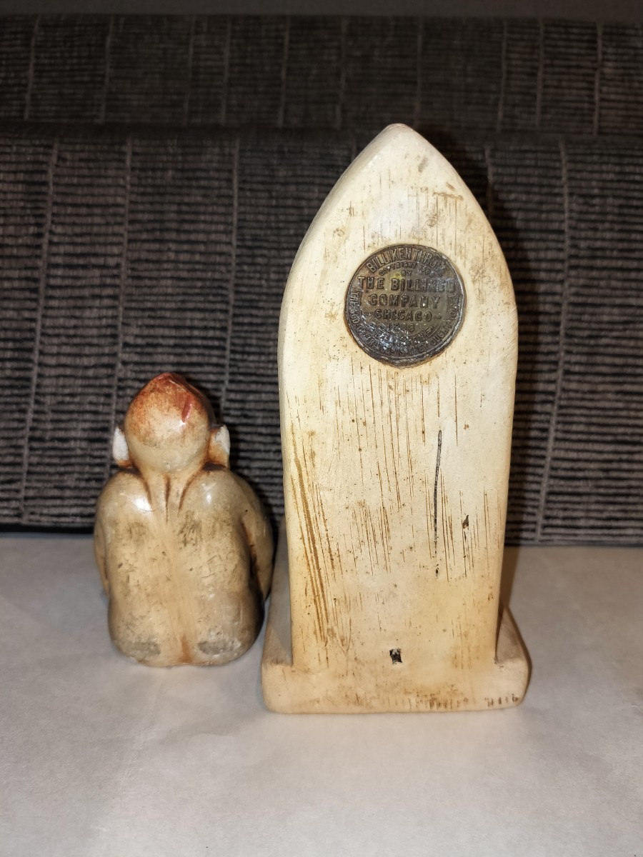 初代ビリケン BILLIKEN レア品] 人形 0 CHICAGO COMPANY 台座