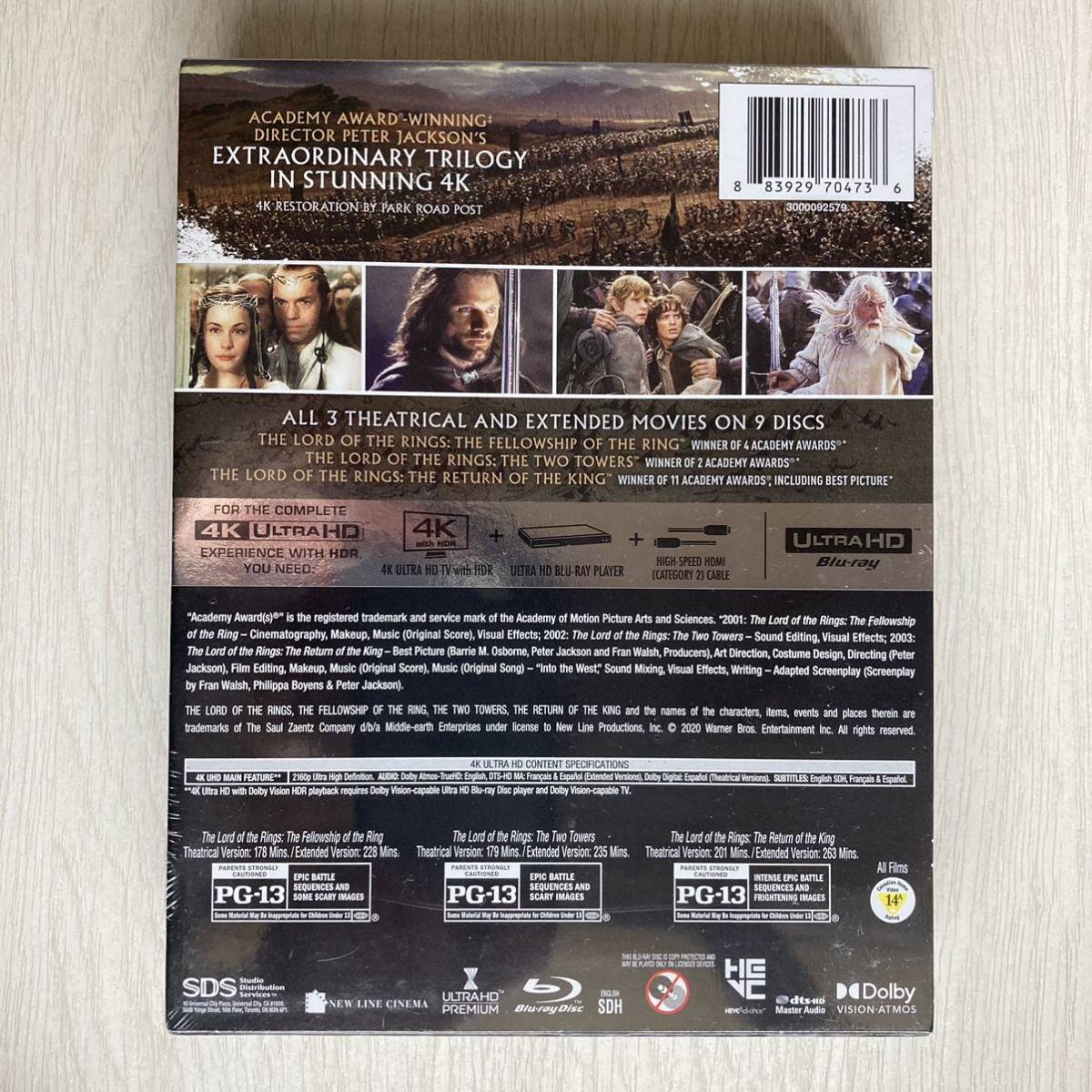 新品 ロード・オブ・ザ・リング トリロジーBOX 日本語有り 北米版 The