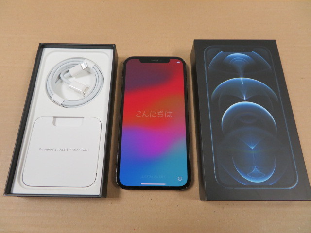 1円〜/美品/送料無料/ iPhone12 pro 256gb パシフィックブルー　SIMフリー　利用制限○ 付属品未使用全て完備　訳アリ　MGMD3J/A 