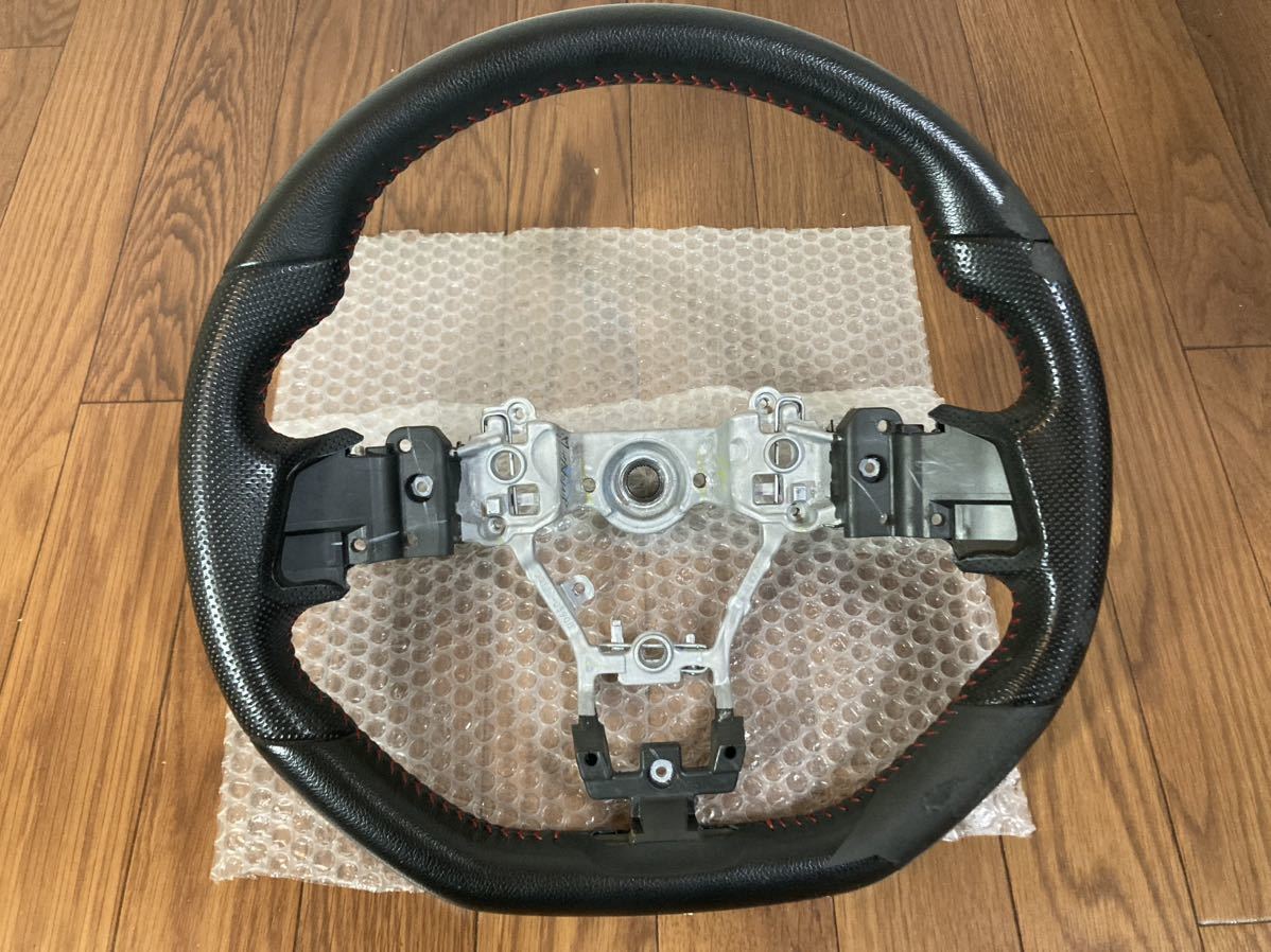 スバル　SUBURU WRX STI VAB 純正　ステアリング　ハンドル　赤ステッチ　GS120-05900 スレ剥がれ有り(レヴォーグ　インプレッサ