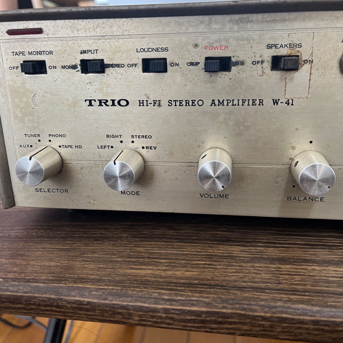TRIO ステレオアンプ （ジャンク品） TRIO 真空管アンプ W-41ジャンク品