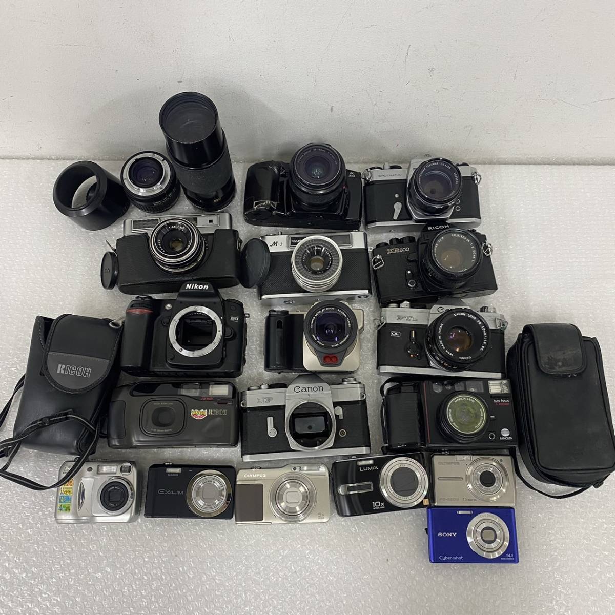 P123(9285)-426【名古屋】カメラ レンズ まとめ 約9.3㎏ SONY OLYMPUS