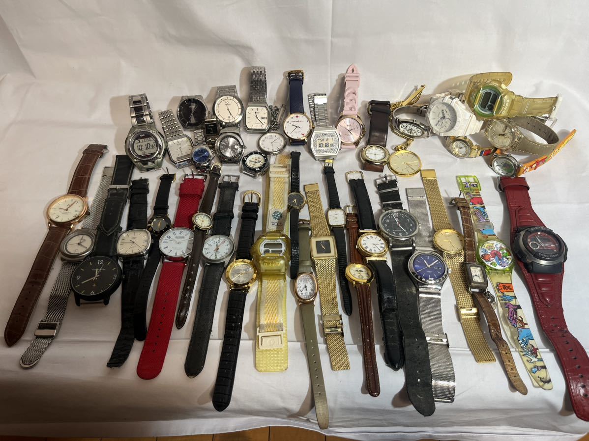 稼働品 SEIKO CITIZEN CASIO クオーツ ５点おまとめ 全国無料，低価】 腕時計 大量まとめ（coach 稼働品）GUCCI マークバイ
