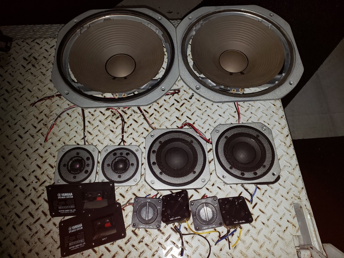 ■YAMAHA ヤマハ NS-600から取り外し 3cmツイーター 10cmスコーカー 30cmウーファー その他セット ジャンク スピーカー 検索／NS-1000