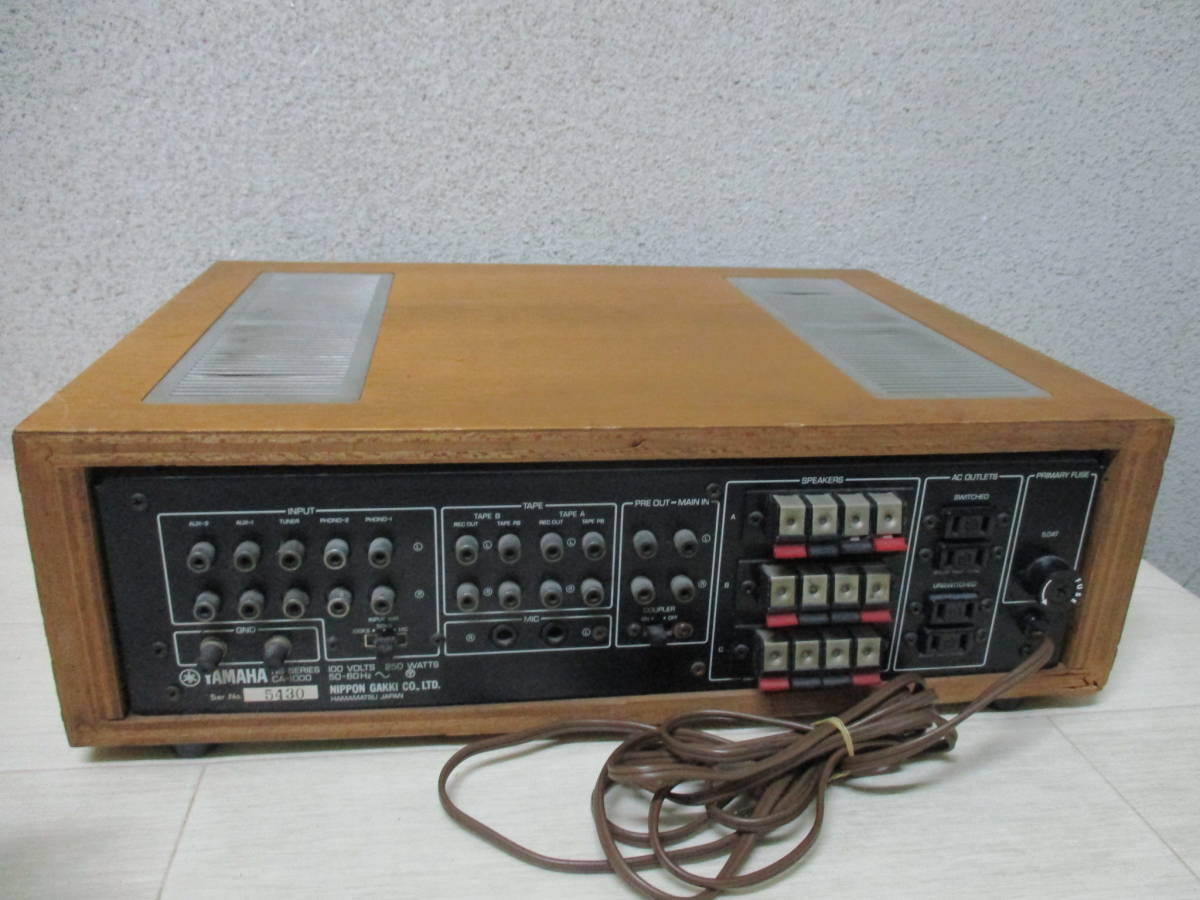 YAMAHA CA-1000Ⅱ プリメインアンプ 通電確認のみ 現状渡し YAMAHA CA-1000Ⅱ プリメインアンプ 通電確認のみ 現状渡し