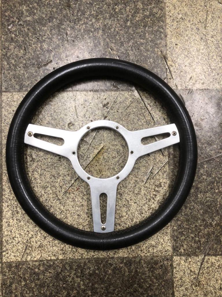 車 ウッドステアリング メーカー不明 小径ハンドル 希少 旧車 当時物