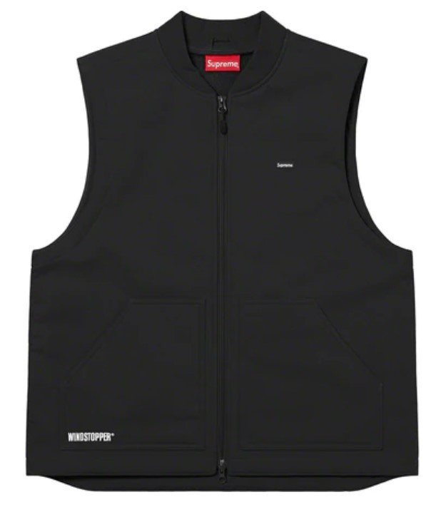 Supreme シュプリーム Windstopper Work Vest 2022fw L サイズ 黒 Black 新品 正規品 未使用 ベスト Small Box Logo ウィンドストッパー
