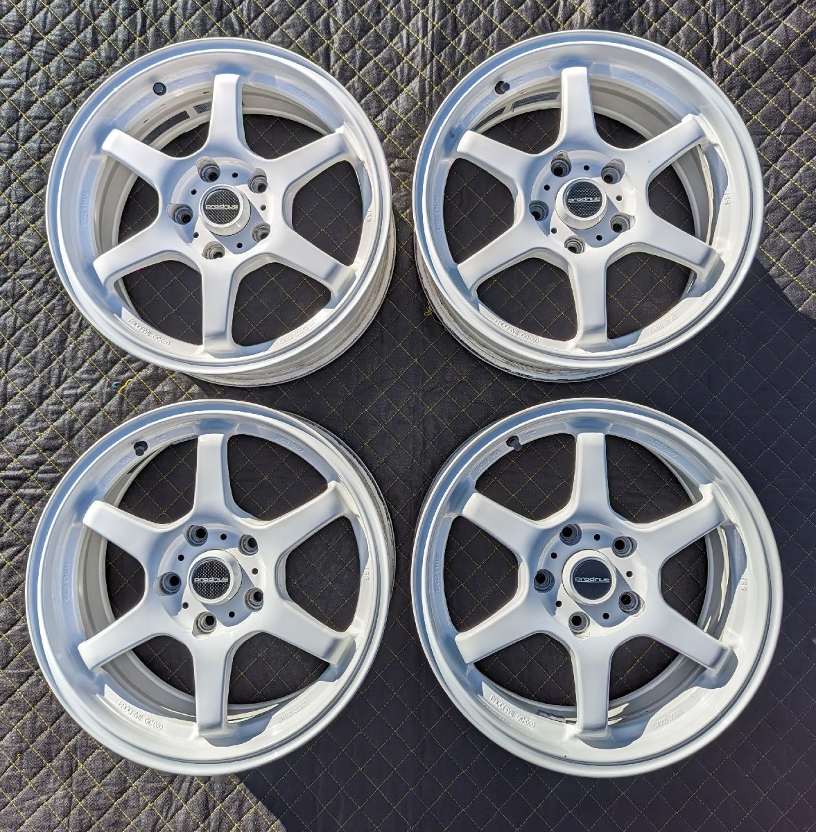 プロドライブ GC-06D 16インチ 7J +40 114.3 5穴 鍛造軽量 ホワイト 4  