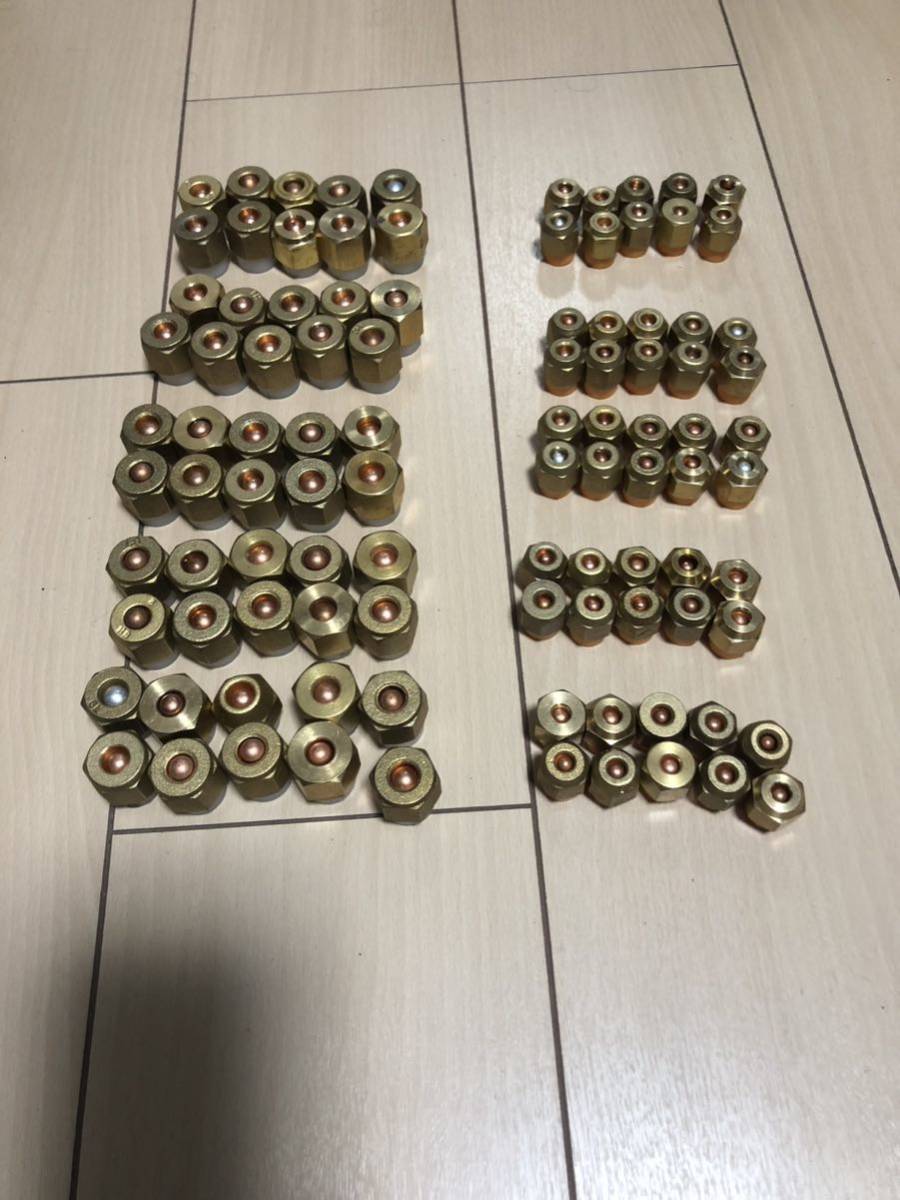 エアコン用フレアナットキャップ付き 2分3分各50個計100個｜Yahoo