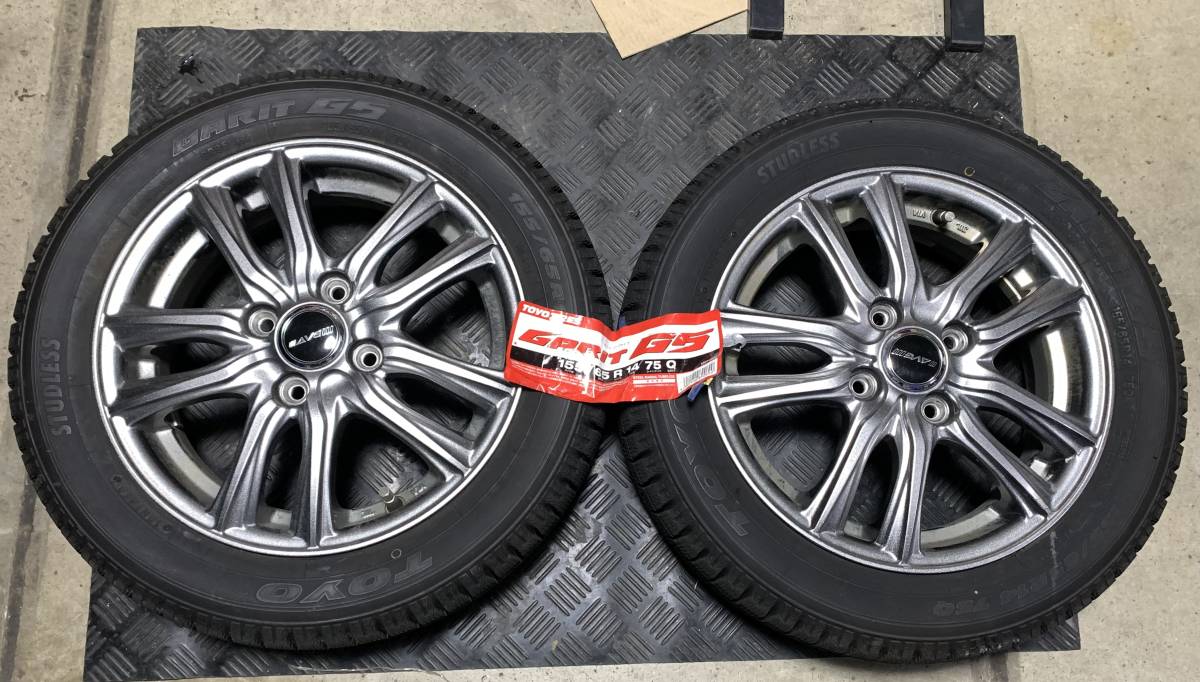 155/65R14 スタッドレスタイヤ アルミホイール 4本セット タイヤ