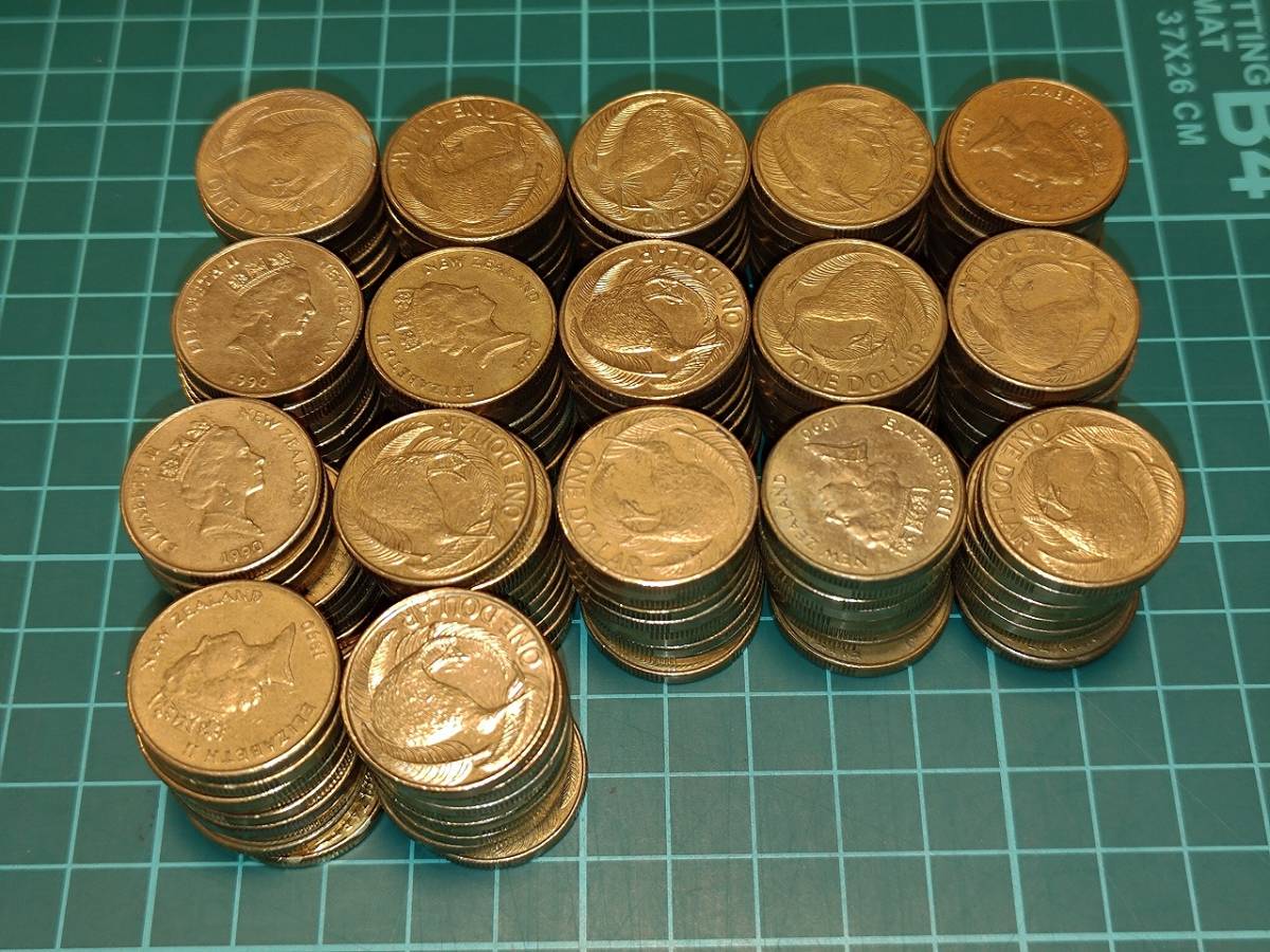 1円スタート】ニュージーランド ニュージーランドドル 2ドル 1ドル 50セント 硬貨 おまとめ 560