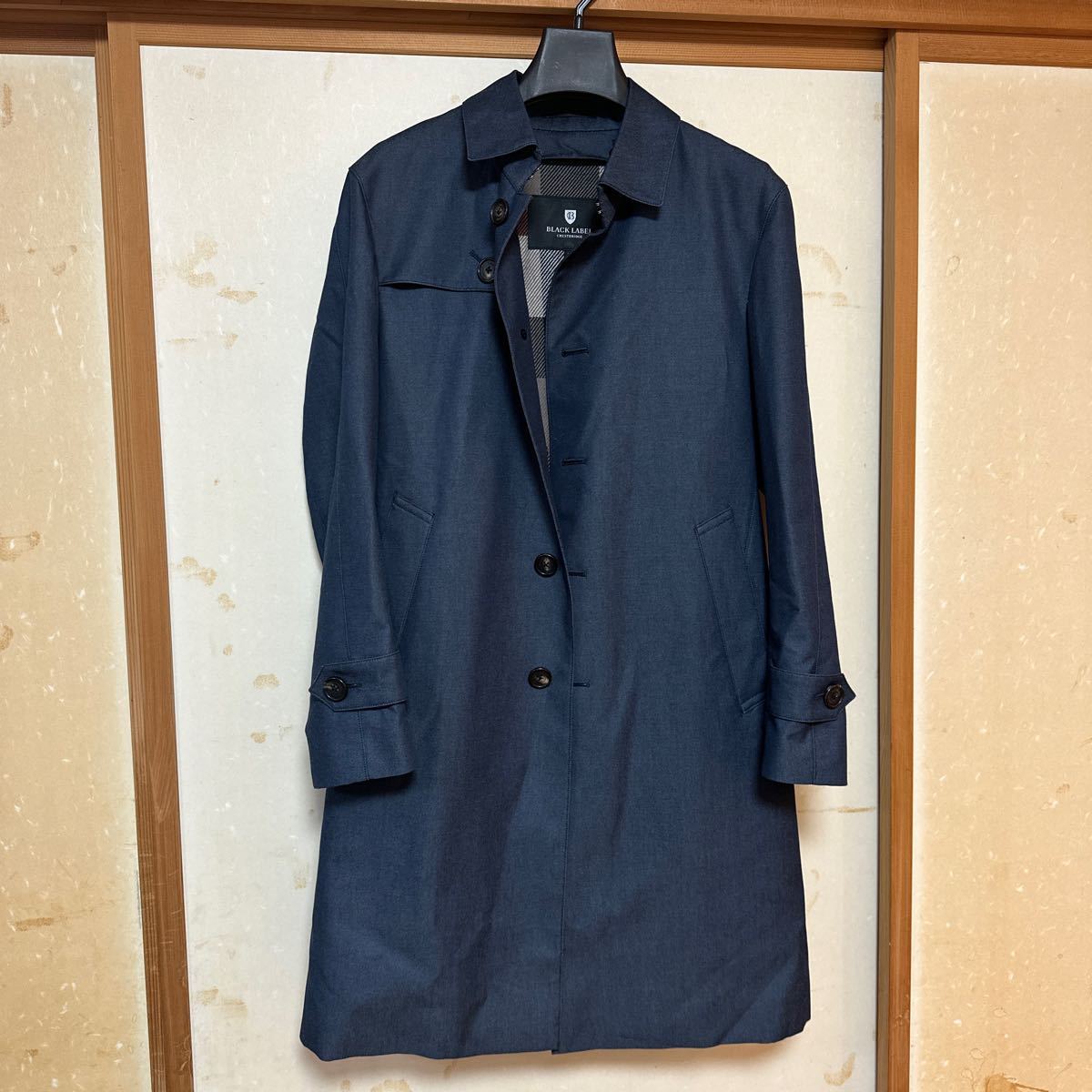 ブラックレーベルクレストブリッジ　BLACKLABEL ステンカラーコート　ネイビー