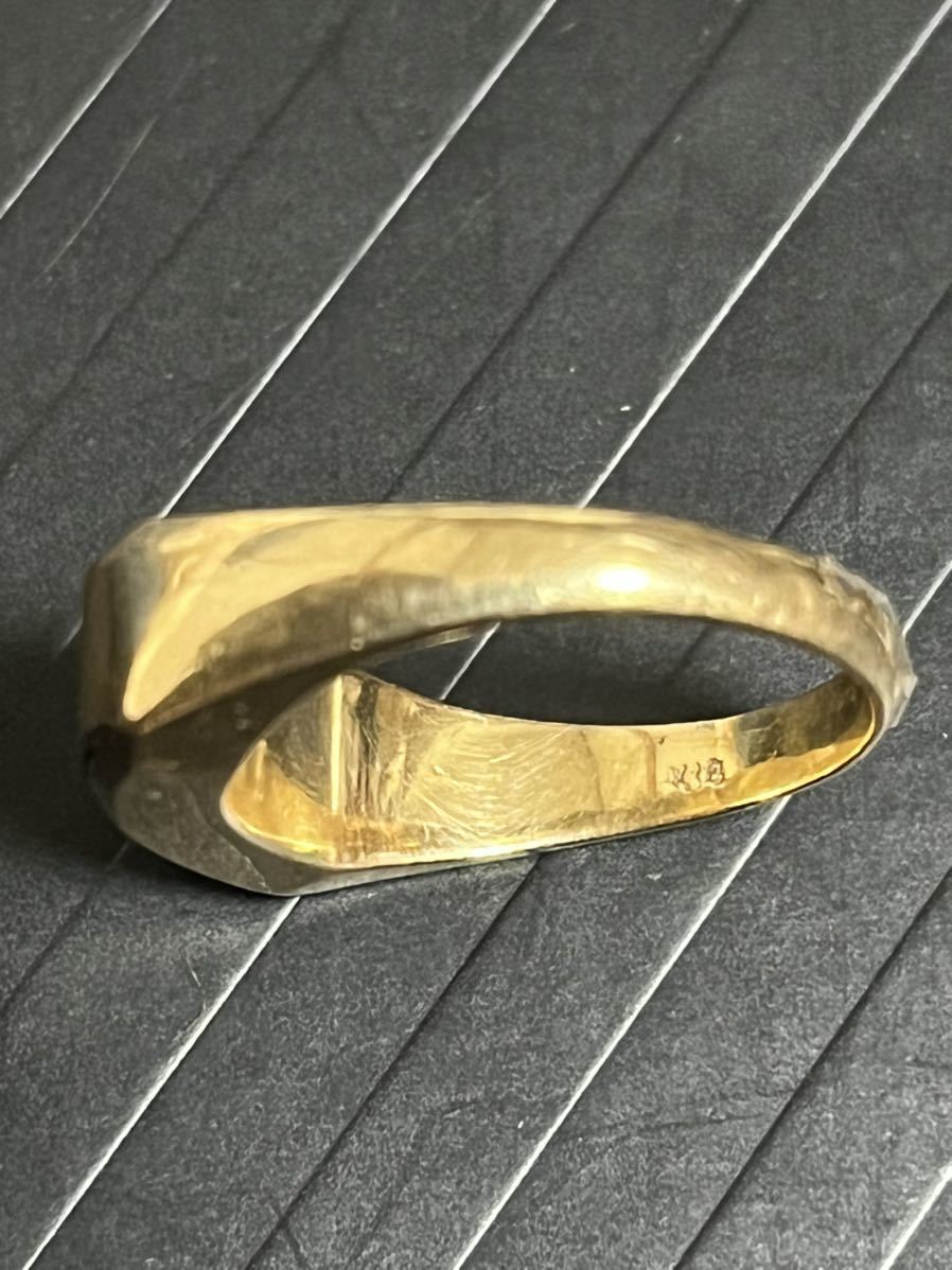 金の指輪 K18の刻印あり 重さ石付きで4グラム 【公式通販】
