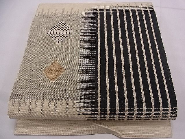 お買い得，大人気 袋帯 美品 秀品 辻が花柄 箔 金色 六通 正絹 【中古】