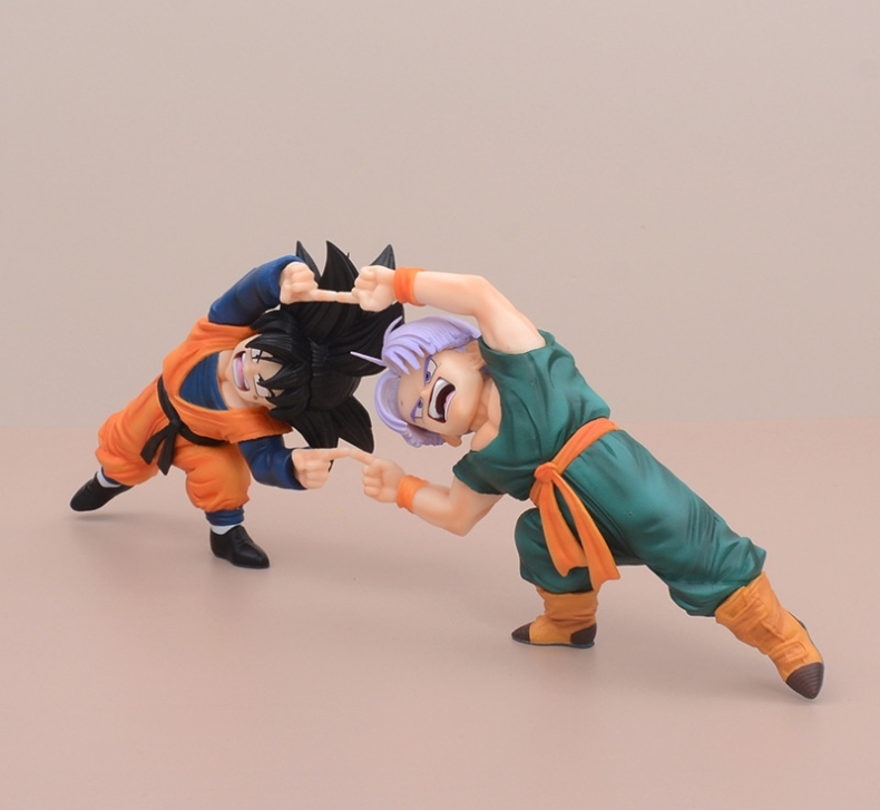 ★C138 ★ドラゴンボール ★孫悟天★ トランクス★ 海外限定 11CM 合体0.3kg リペイント 二次元彩色 箱なし