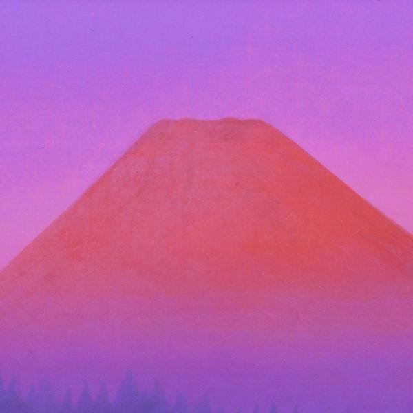 【真作】絵画　河本正　日本画12号　早春　霧映の湖畔　箱・黄袋入　B138 Yahoo!オークション 共シール - 金落款 真作WISH河本正「富嶽」日本画