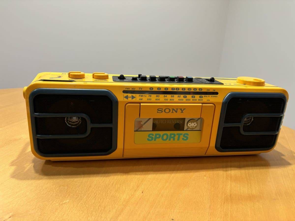 CFS-V75 SONY SPORTS ラジカセ イエロー 希少 ソニー 公式通販 動作品