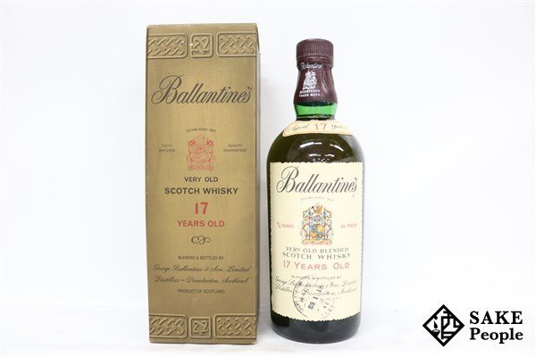 ◇注目! バランタイン 17年 ベリーオールド 赤キャップ 750ml 43% 箱付き スコッチ