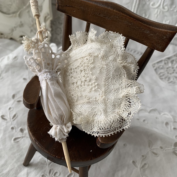 アンティークレースプドワールプティDOLLクッション2個セット ドール