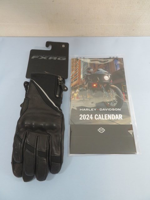 美品★Harley-Davidson 98272—19VW グローブ 山羊革レザー FXRG WATERPROOF ハーレーダビッドソン バイク用品 2024年カレンダー付 88731②