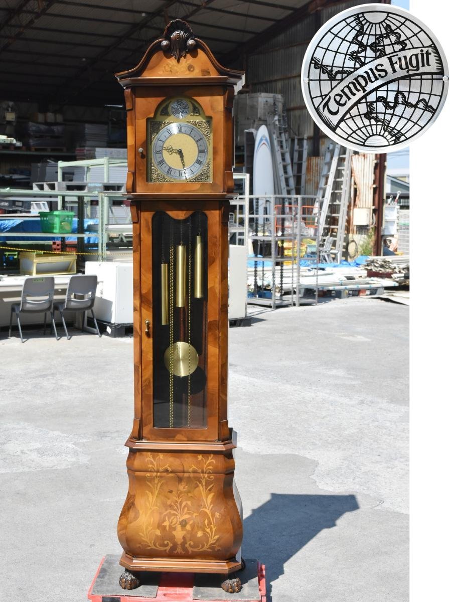 基本動作OK] Tempus Fugit 柱時計 振り子時計 重錘式 全高2.1m ホール 