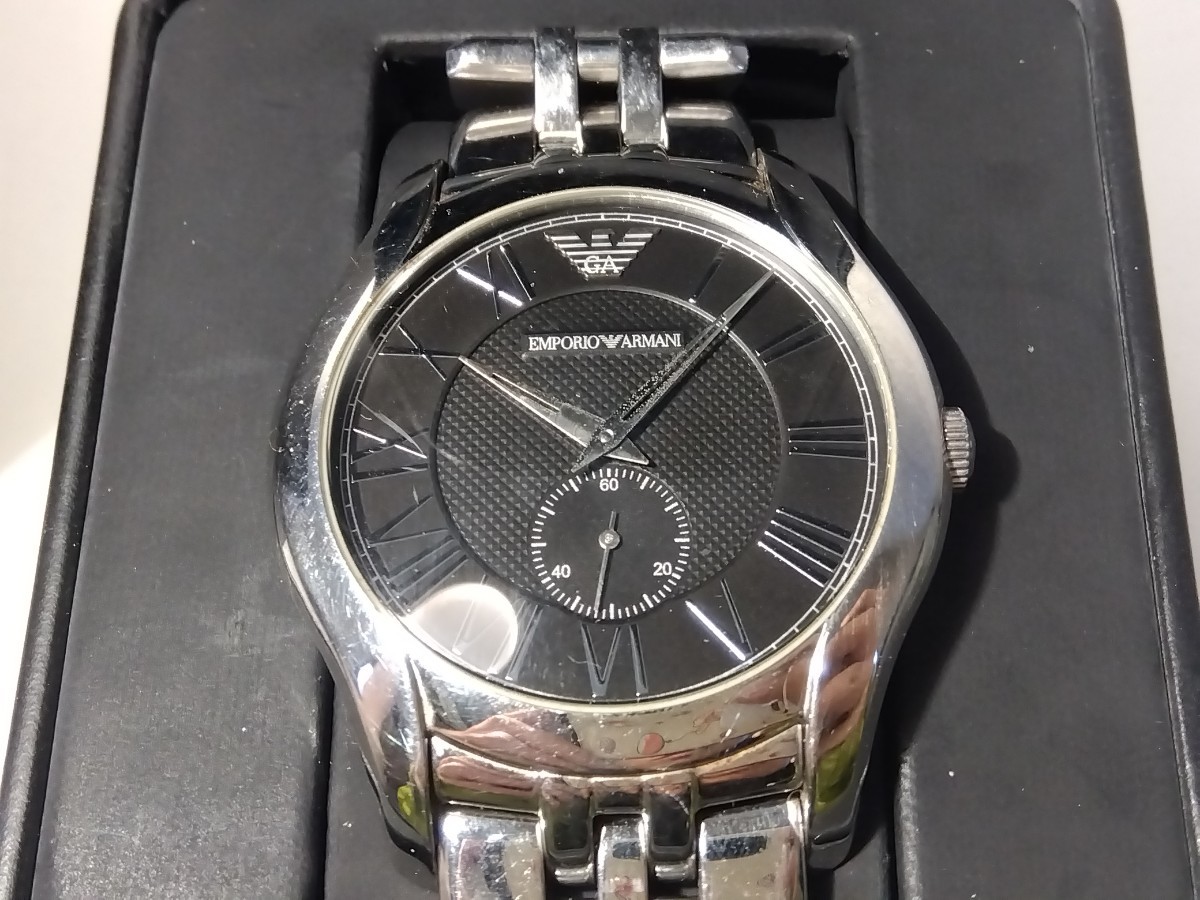 EMPORIO 腕時計 ARMANI 2026年最新Yahoo!オークション ブラック ARMANI 