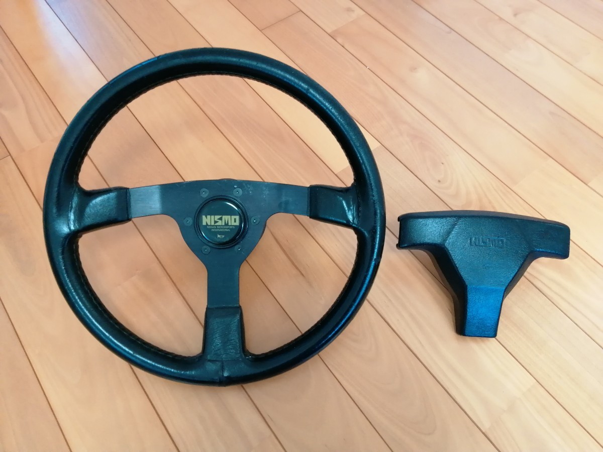 NISMO ニスモ ステアリング パッド付 当時物 ジャンク品(ステアリング 