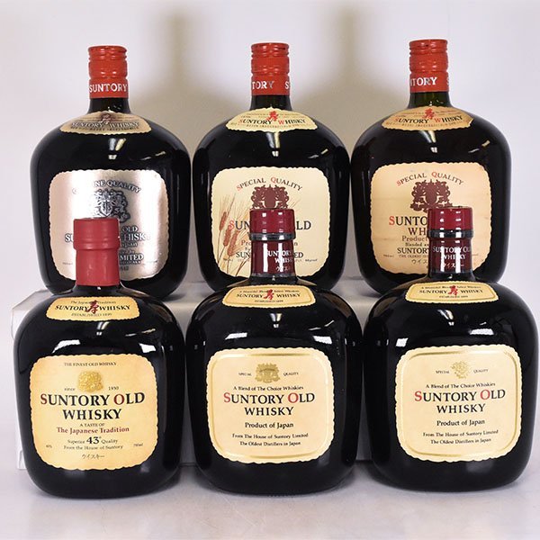 同梱不可★大阪府内発送限定★6本セット★サントリー オールド/シルバー/麦穂ラベル 700/750/760ml 43% ウイスキー SUNTORY WHISKY L240036