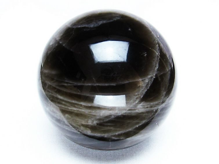 誠安◇超レア超美品AAA級天然モリオン 純天然 黒水晶 丸玉 83mm [T572