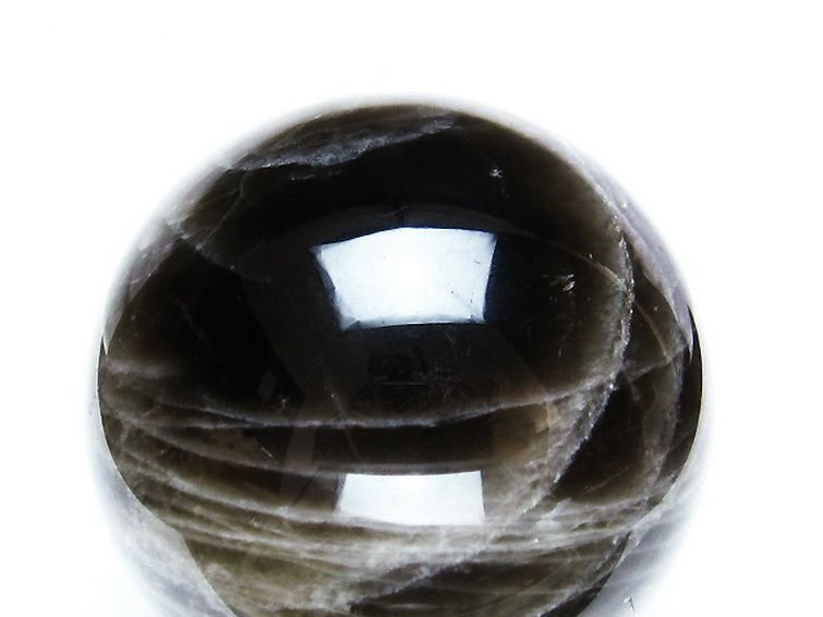 黒水晶 純天然 丸玉 モリオン AAA級魔除け◇天然モリオン(黒水晶