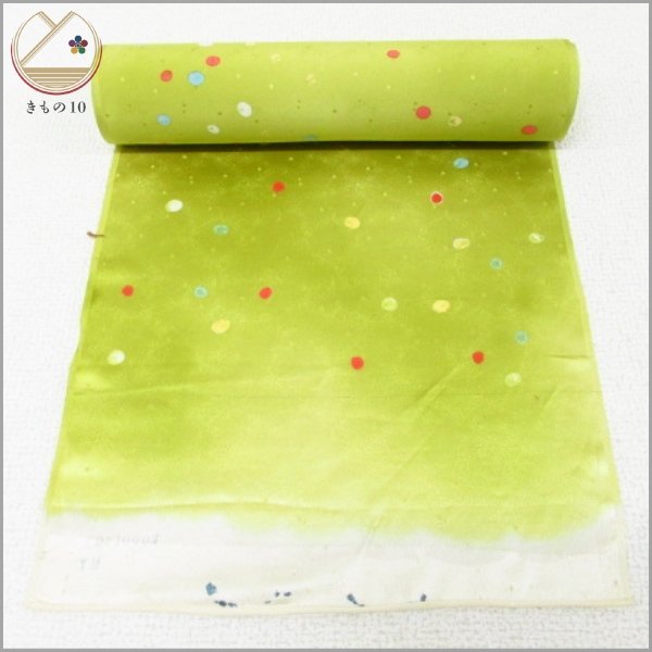 ★着物10★ 1円 絹 反物 小紋 丸文 着尺 [同梱可] ☆☆