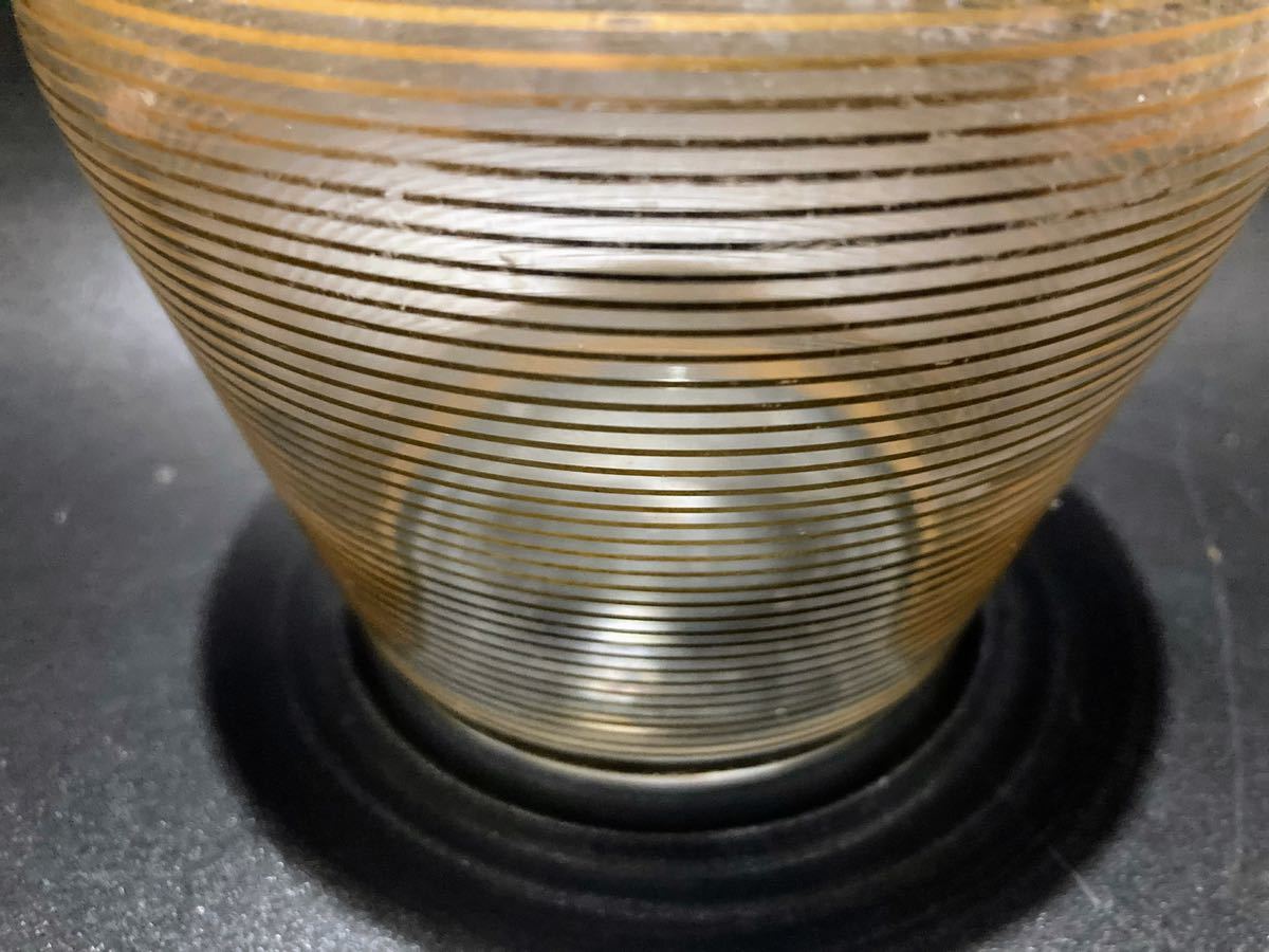 オールドバカラ 金彩 春海商店取扱 1900年頃 春海バカラ エッチング