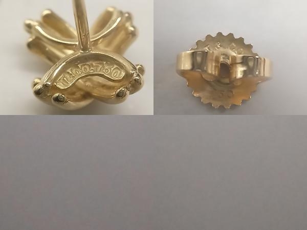 Tiffany＆Co／750／シグネチャー ティファニー イエローゴールド ピアス 3.11g ブランドアクセサリー