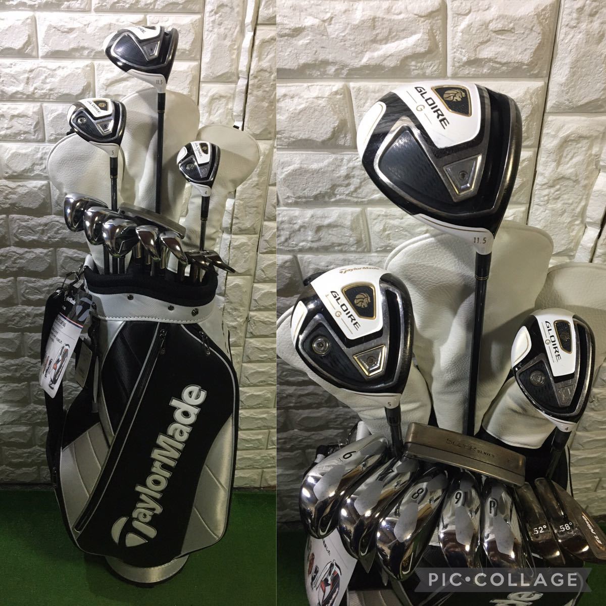 超豪華☆大人気白ヘッド☆テーラーメイド グローレG等 男性用ゴルフクラブセット☆2023テーラーメイド製 新品キャディバッグ付