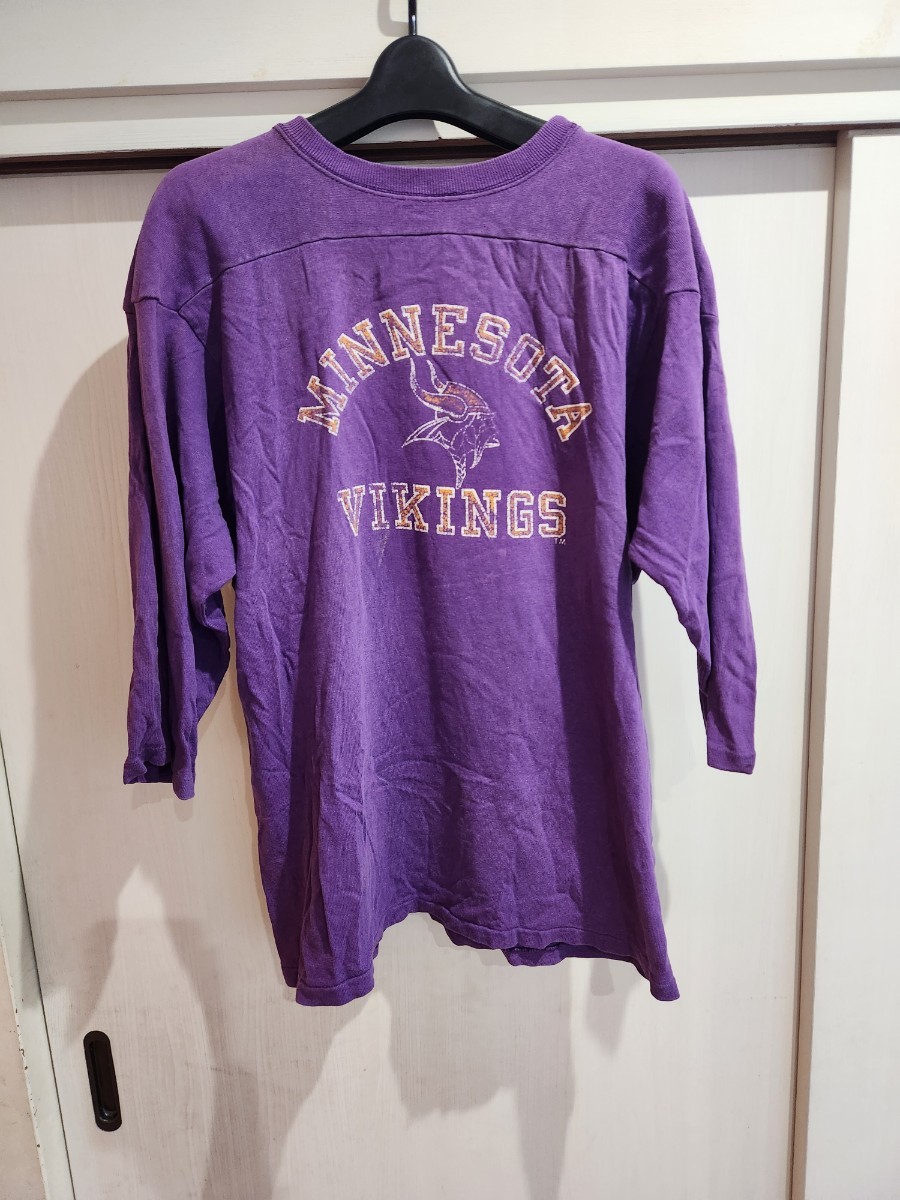 80s チャンピオン フットボールシャツ 七分袖 トリコタグ Champion 80s