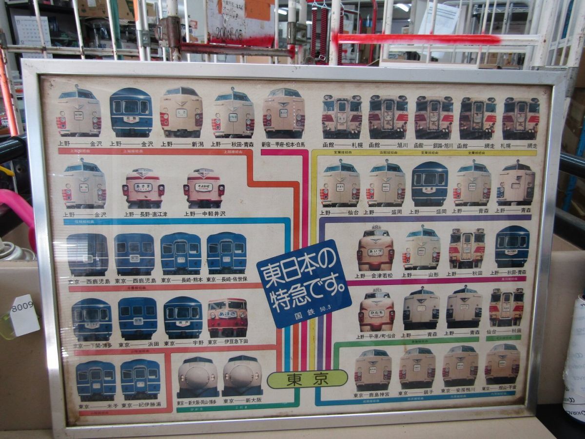 п8009 コレクター放出品 鉄道ポスター 東日本の特急です。国鉄 昭和50