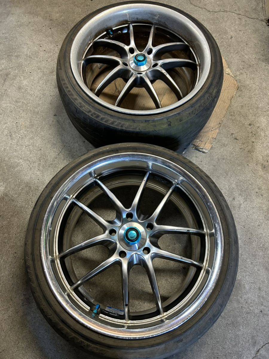 ☆WORK マイスターS2R 2本 9.5J センターキャップ付き ワーク(ラジアル 
