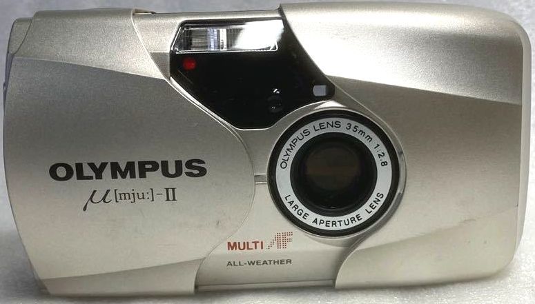 外観綺麗オリンパス μ-II シャンパンゴールド OLYMPUS ミュー II ☆完