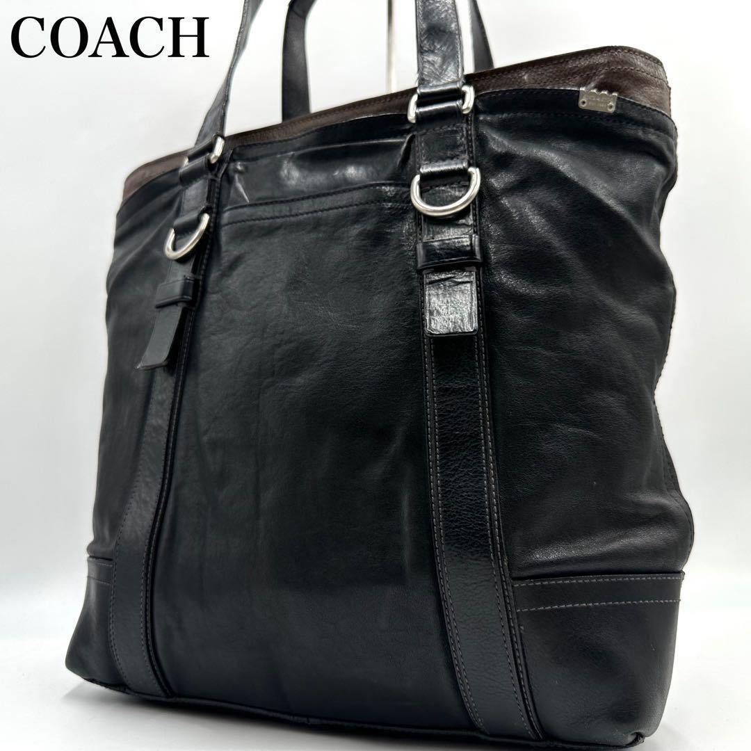 美品 コーチ COACH ブリーカー ウォッシュドレザー トートバッグ