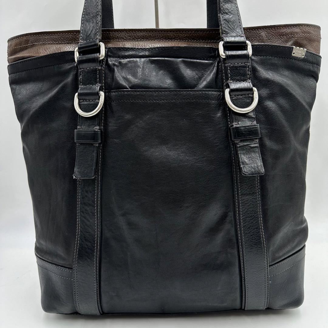 美品 コーチ COACH ブリーカー ウォッシュドレザー トートバッグ