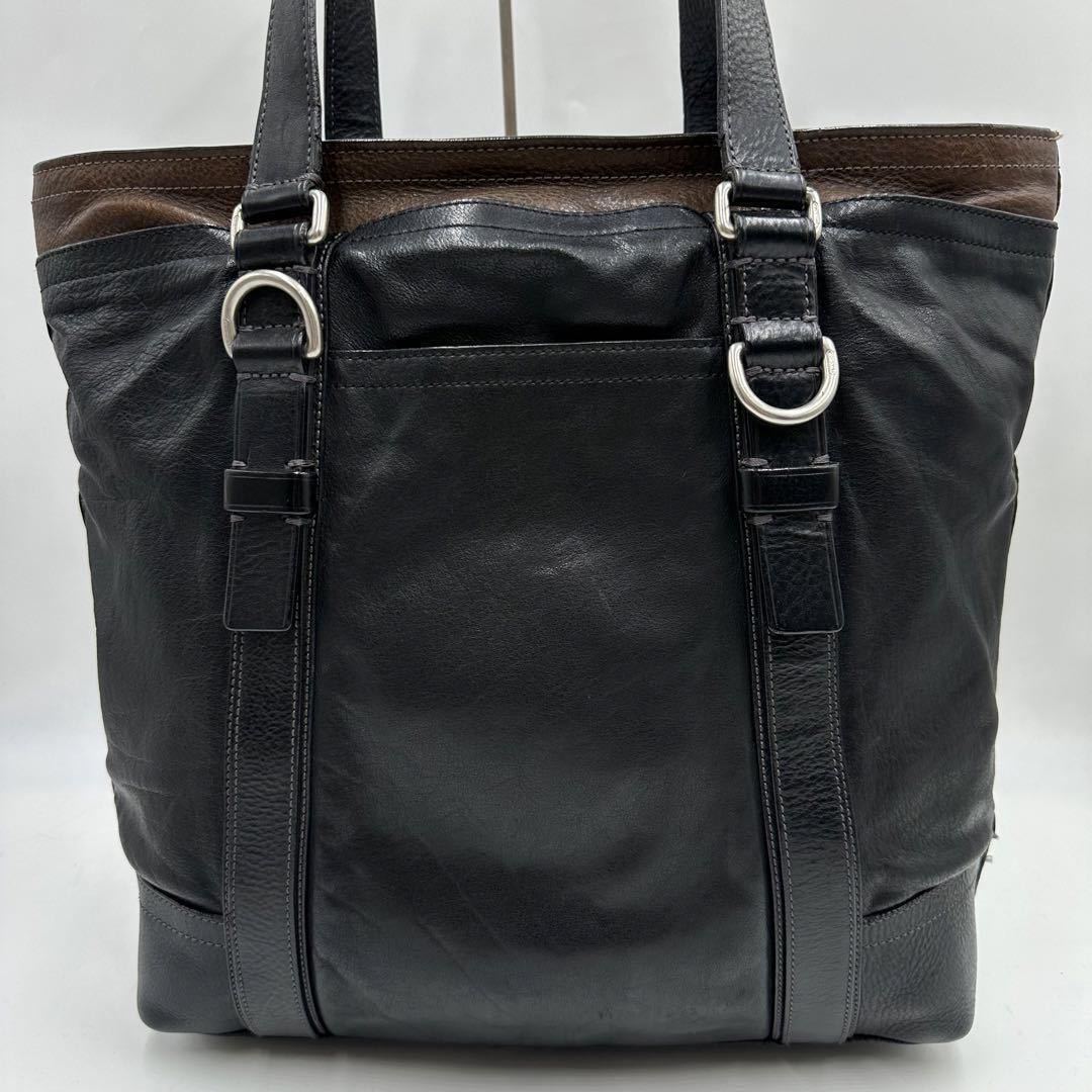 美品 コーチ COACH ブリーカー ウォッシュドレザー トートバッグ