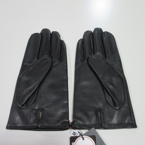 メンズ手袋&frasl;革手袋LANVINランバン羊革手袋 メンズ革手袋【LANVIN】ランバン羊革手袋/スマホ対応 裏地カシミヤ混 日本製 24/黒/ ライン ピンタック スマホ対応