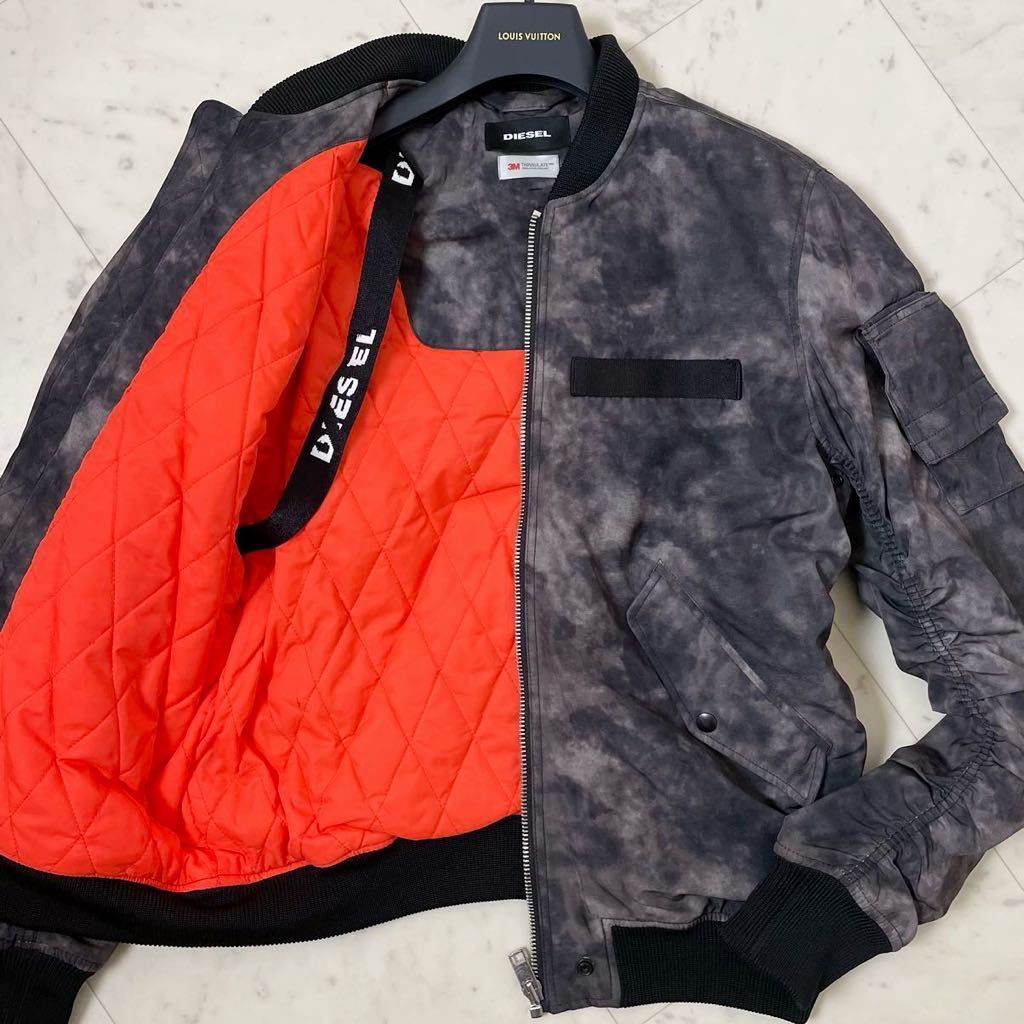 美品/Lサイズ☆ ディーゼル DIESEL ブリーチ加工 フライトジャケット 