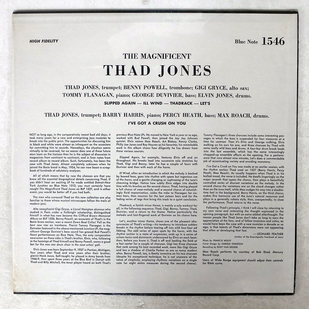THAD JONES&frasl;MAGNIFICENT VOLUME 3&frasl;BLUE NOTE BLP1546 LP
