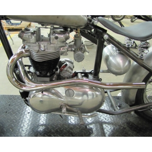 T140 純正マフラー　チョッパー トライアンフ 2in1マフラー tr6 T120 T140 チョッパー ボバー